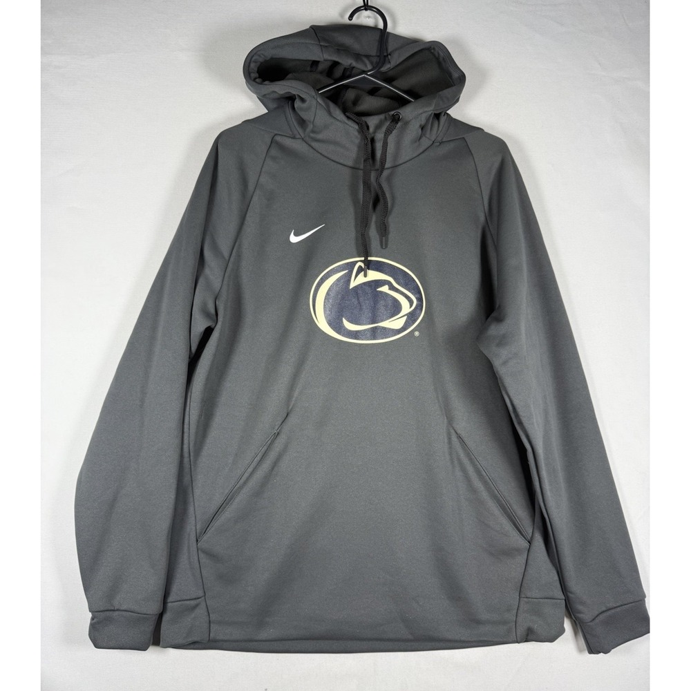 Nike Penn State Nittany Football Hoodie Pullover Mens Large Gray James Franklin